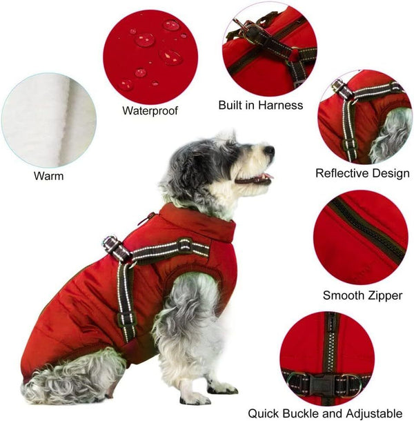 Waterproof Coat With In-built Harness